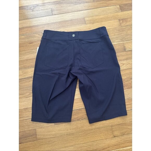 JOFIT Women's Belted Bermuda Golf Shorts UPF 50 + Blue Size 4 - Picture 5 of 6